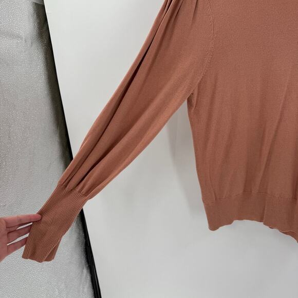 Ann Taylor Tan Crewneck Casual Sweater Women's Size Medium FLAWED - Picture 6 of 10